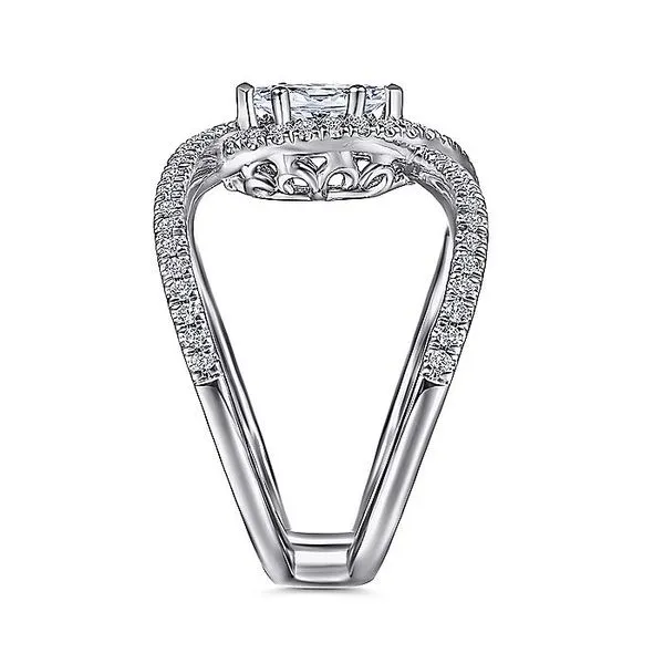 14K White Gold Marquise Halo Diamond Split Shank Engagement Ring Image 4 Koerbers Fine Jewelry Inc New Albany, IN