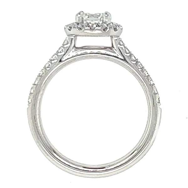 Platinum Halo Single Row Engagement Ring Image 2 Koerbers Fine Jewelry Inc New Albany, IN