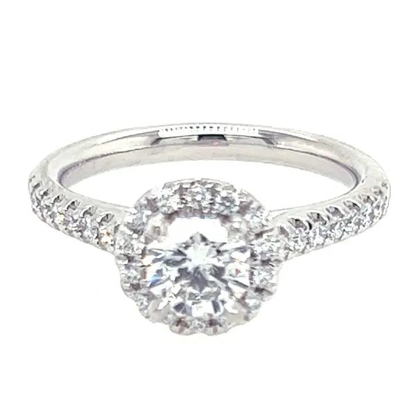 Platinum Halo Single Row Engagement Ring Koerbers Fine Jewelry Inc New Albany, IN