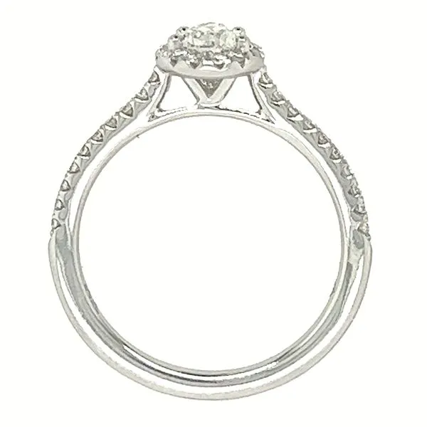 14K White Gold Pear Halo Diamond Engagement Ring Image 2 Koerbers Fine Jewelry Inc New Albany, IN