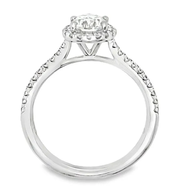 14K Halo Natural Pear Diamond Engagement Ring 1.25 CTW Image 4 Koerbers Fine Jewelry Inc New Albany, IN