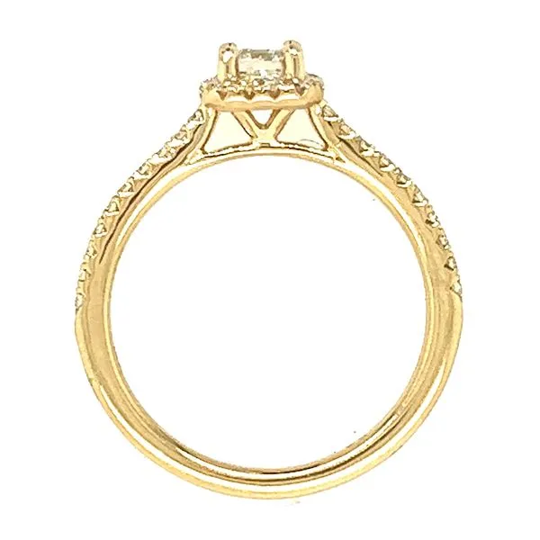 14K Yellow Gold Diamond Halo Engagement Ring Image 2 Koerbers Fine Jewelry Inc New Albany, IN