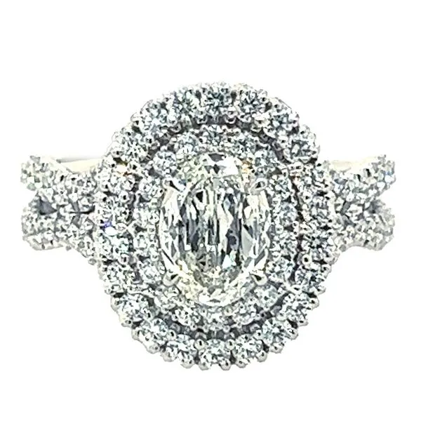 14K White Gold Crisscut Diamond Engagement Ring Koerbers Fine Jewelry Inc New Albany, IN