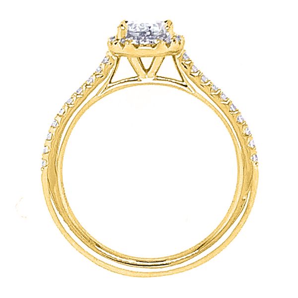 14K Yellow Gold Oval Halo Diamond Engagement Ring Image 2 Koerbers Fine Jewelry Inc New Albany, IN