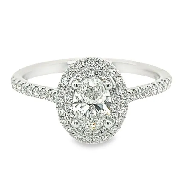14K White Gold Double Halo Diamond Ring Koerbers Fine Jewelry Inc New Albany, IN