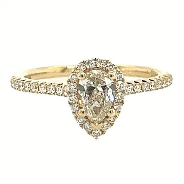 14K Yellow Gold Pear Diamond Engagement Ring Koerbers Fine Jewelry Inc New Albany, IN