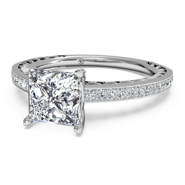 14K White Gold Pave Engagement Ring Image 2 Koerbers Fine Jewelry Inc New Albany, IN