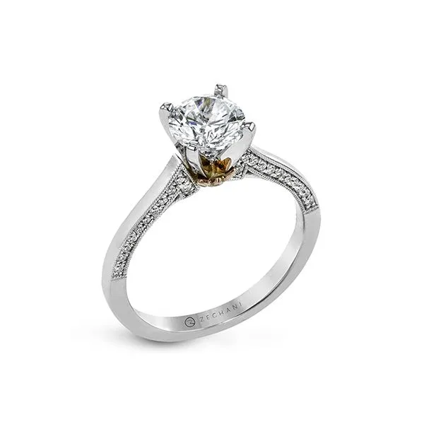 14K Two-Toned White and Rose Gold Engagement Ring Koerbers Fine Jewelry Inc New Albany, IN