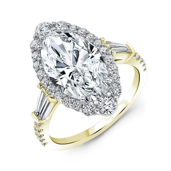 14K Yellow and White and Gold Oval Diamond Engagement Ring Koerbers Fine Jewelry Inc New Albany, IN