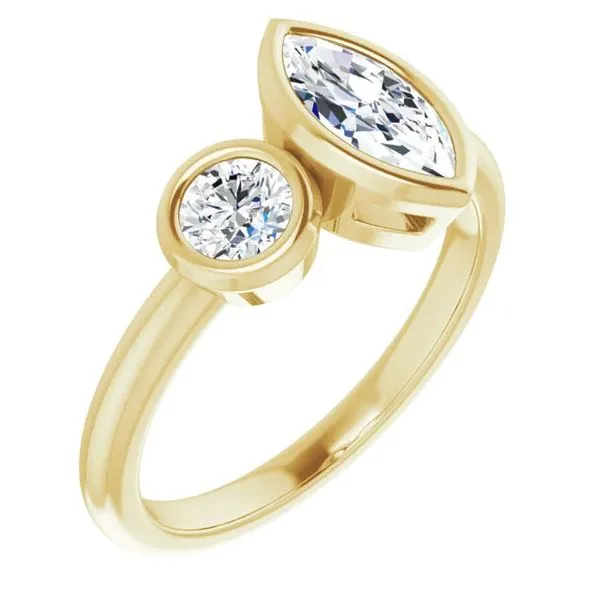 14K Yellow Gold 2 Stone Diamond Ring Koerbers Fine Jewelry Inc New Albany, IN