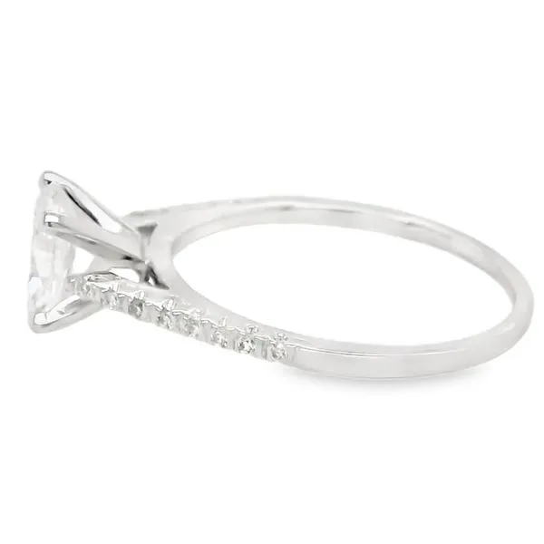 14K White Gold Oval Diamond Engagement Ring Image 2 Koerbers Fine Jewelry Inc New Albany, IN