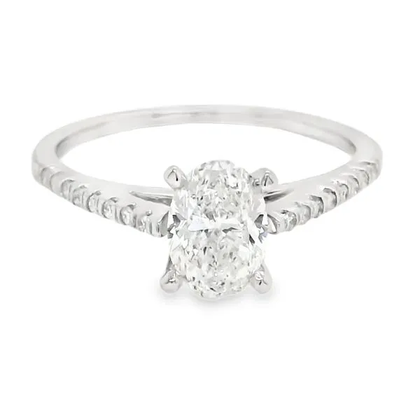 14K White Gold Oval Diamond Engagement Ring Koerbers Fine Jewelry Inc New Albany, IN