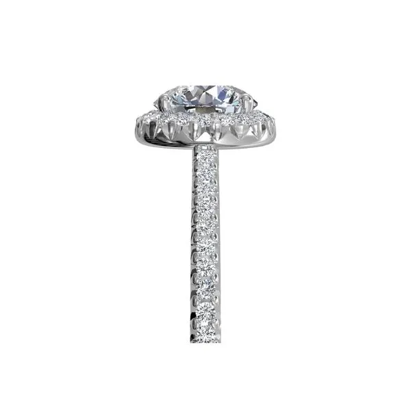 14K White Gold Diamond Halo Engagement Ring Image 4 Koerbers Fine Jewelry Inc New Albany, IN