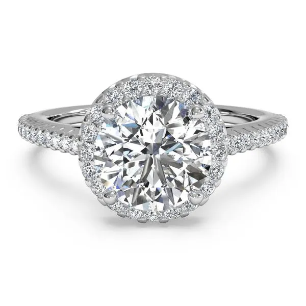 14K White Gold Diamond Halo Engagement Ring Koerbers Fine Jewelry Inc New Albany, IN