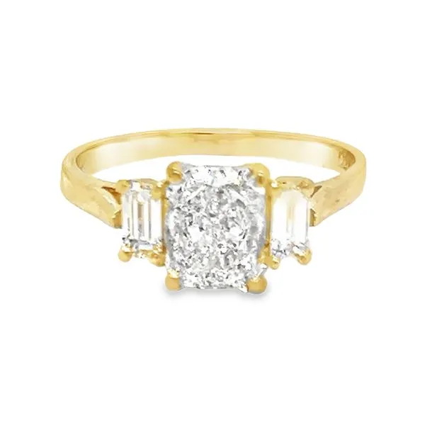 18K Yellow Gold Prong-Set Three-Stone Diamond Ring Koerbers Fine Jewelry Inc New Albany, IN