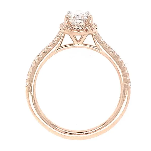 14K Yellow Gold Pear Halo Diamond Engagement Ring Image 2 Koerbers Fine Jewelry Inc New Albany, IN