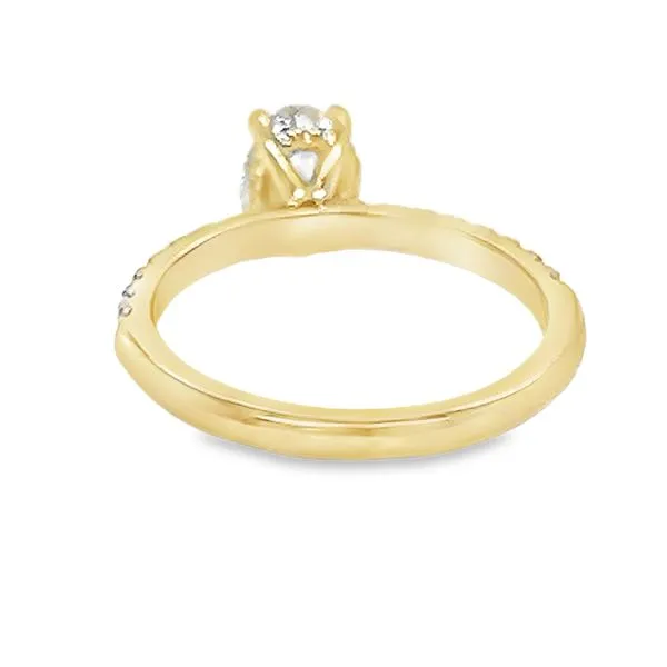 14K Yellow Gold Hidden Halo Single Row Engagement Ring Image 3 Koerbers Fine Jewelry Inc New Albany, IN