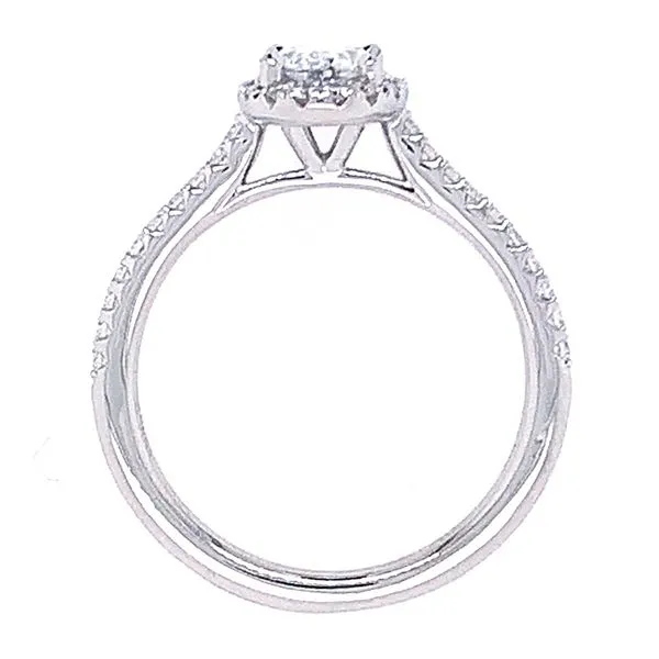 14K White Gold Pear Halo Diamond Engagement Ring Image 2 Koerbers Fine Jewelry Inc New Albany, IN