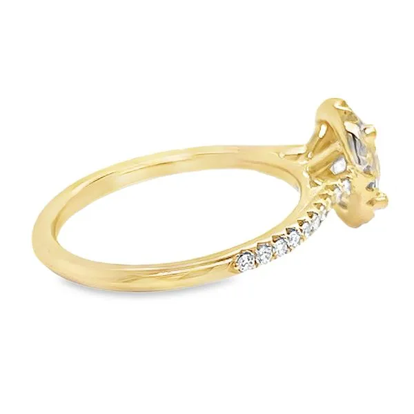 14K Yellow Gold Oval Halo Diamond Engagement Ring Image 4 Koerbers Fine Jewelry Inc New Albany, IN