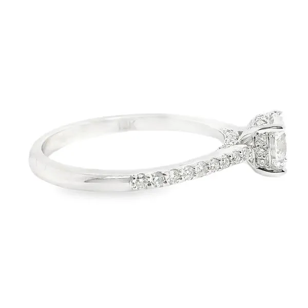18K White Gold Hidden Halo Engagement Ring Koerbers Fine Jewelry Inc New Albany, IN