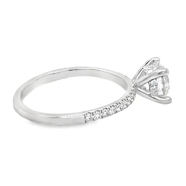 14K White Gold Straight Diamond Engagement Ring Image 4 Koerbers Fine Jewelry Inc New Albany, IN
