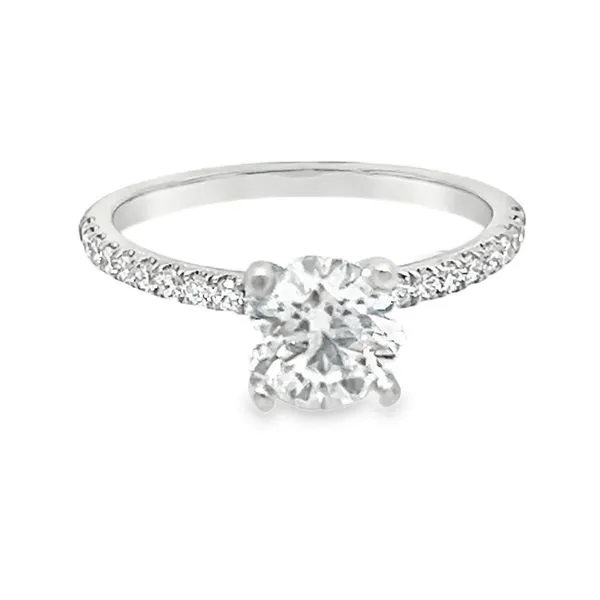 14K White Gold Straight Diamond Engagement Ring Koerbers Fine Jewelry Inc New Albany, IN