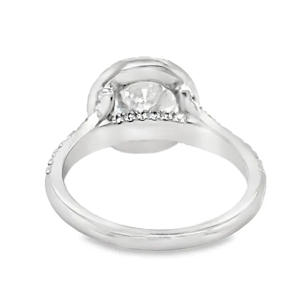 14K White Gold Halo Engagement Ring Image 3 Koerbers Fine Jewelry Inc New Albany, IN