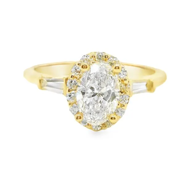 14K Natural Oval Diamond Halo Engagment Ring 1.17 CTTW Koerbers Fine Jewelry Inc New Albany, IN