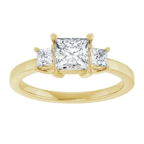 14K Yellow Gold Three Stone Engagement Ring Image 3 Koerbers Fine Jewelry Inc New Albany, IN