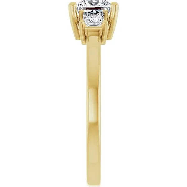 14K Yellow Gold Three Stone Engagement Ring Image 4 Koerbers Fine Jewelry Inc New Albany, IN