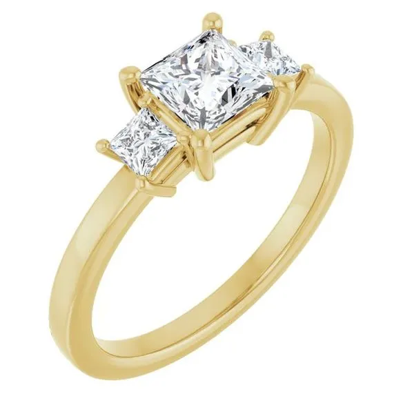 14K Yellow Gold Three Stone Engagement Ring Koerbers Fine Jewelry Inc New Albany, IN