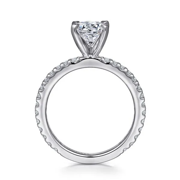 14K White Gold Single Row Diamond Engagement Ring Image 2 Koerbers Fine Jewelry Inc New Albany, IN