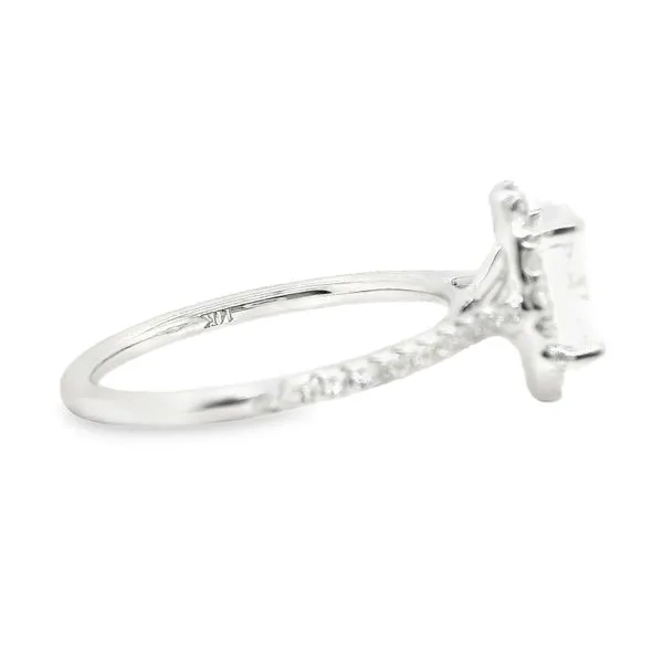 14K White Gold Halo Single Row Engagement Ring Image 4 Koerbers Fine Jewelry Inc New Albany, IN