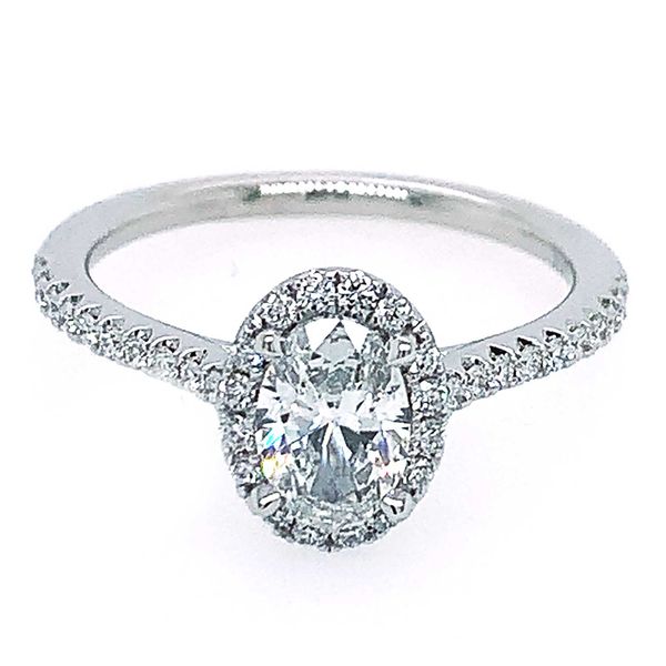 14K Halo Natural Oval Diamond Engagement Ring 0.75 CTW Koerbers Fine Jewelry Inc New Albany, IN