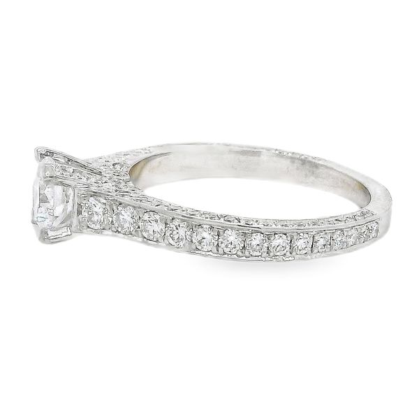 18K Pave Natural Round Diamond Engagement Ring 1.58 CTW Image 2 Koerbers Fine Jewelry Inc New Albany, IN