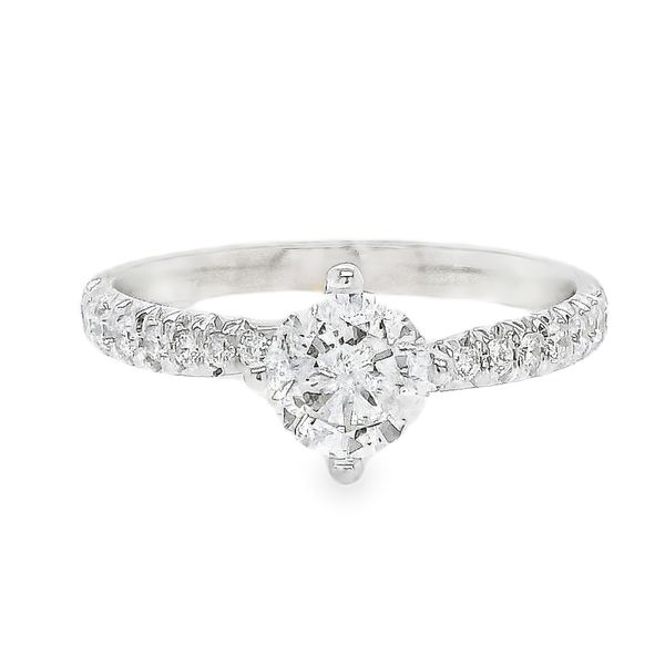 18K Single Row Natural Round Diamond Engagement Ring 0.92 CTW Koerbers Fine Jewelry Inc New Albany, IN