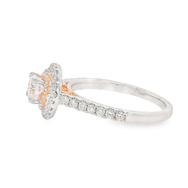 14K Double Halo Natural Round Diamond Engagement Ring 0.84 CTW Image 2 Koerbers Fine Jewelry Inc New Albany, IN