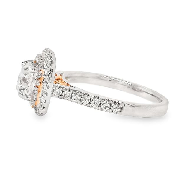 14K Double Halo Single Row Natural Round Diamond Engagement Ring 1.5 CTW Image 2 Koerbers Fine Jewelry Inc New Albany, IN