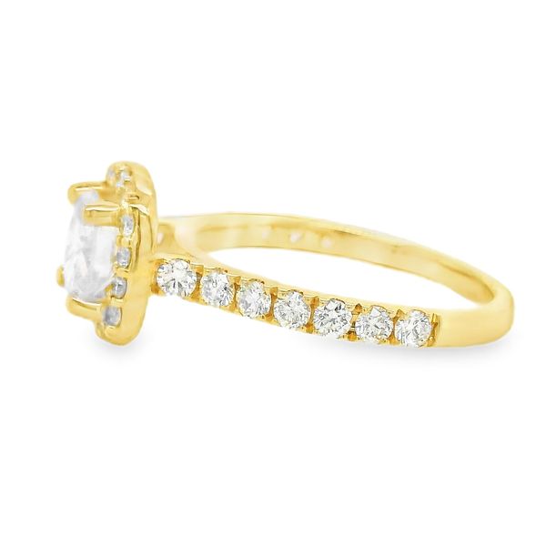 14K Halo Single Row Natural Round Diamond Engagement Ring 1.81 CTW Image 2 Koerbers Fine Jewelry Inc New Albany, IN