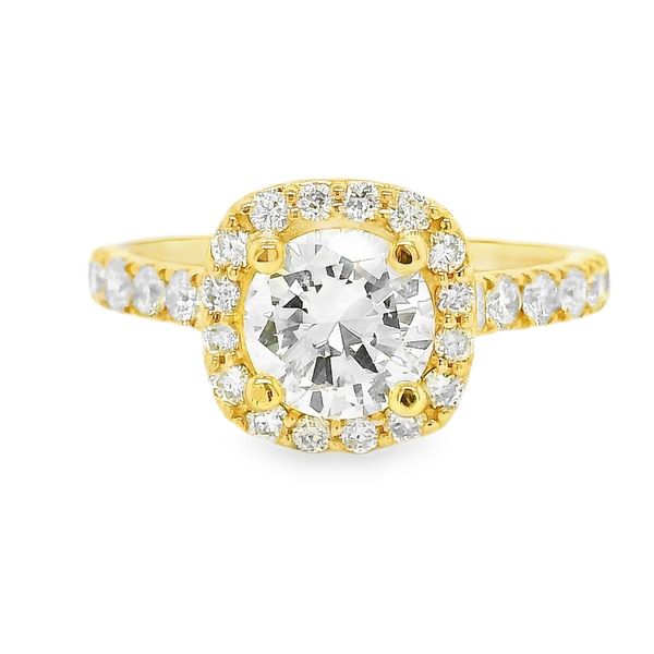 14K Halo Single Row Natural Round Diamond Engagement Ring 1.81 CTW Koerbers Fine Jewelry Inc New Albany, IN