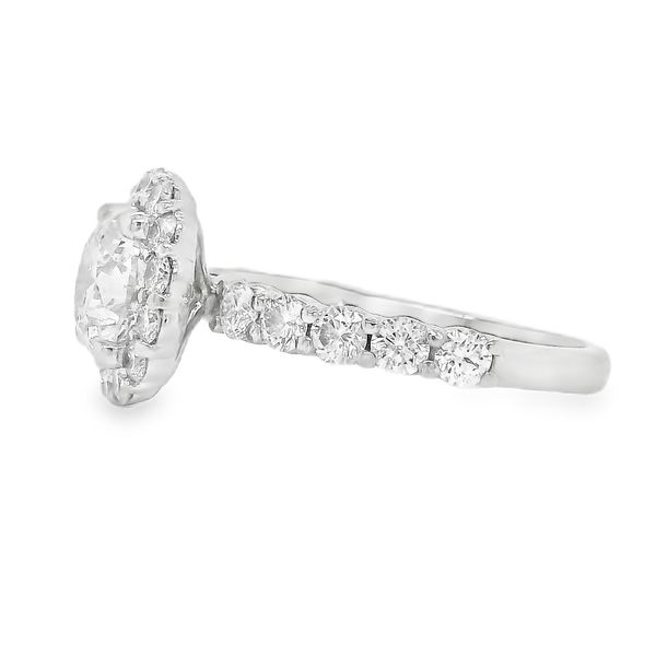 Platinum Halo Natural Round Diamond Engagement Ring 2.58 CTW Image 2 Koerbers Fine Jewelry Inc New Albany, IN