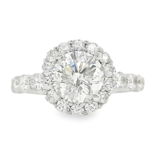 Platinum Halo Natural Round Diamond Engagement Ring 2.58 CTW Koerbers Fine Jewelry Inc New Albany, IN