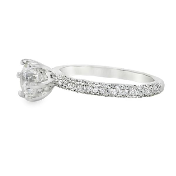 14K Pave Natural Round Diamond Engagement Ring 1.62 CTW Image 2 Koerbers Fine Jewelry Inc New Albany, IN