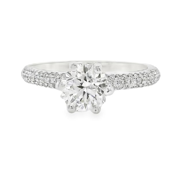 14K Pave Natural Round Diamond Engagement Ring 1.62 CTW Koerbers Fine Jewelry Inc New Albany, IN