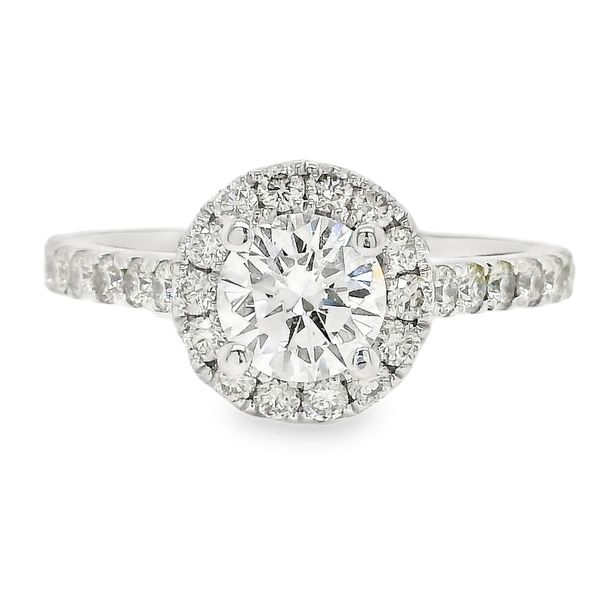 14K Halo Single Row Natural Round Diamond Engagement Ring 1.27 CTW Koerbers Fine Jewelry Inc New Albany, IN