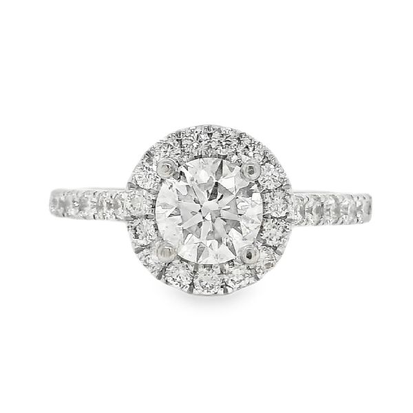 14K Halo Single Row Natural Round Diamond Engagement Ring 1.53 CTW Koerbers Fine Jewelry Inc New Albany, IN