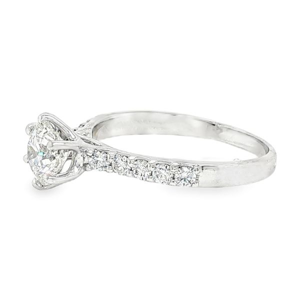 18K Single Row Natural Round Diamond Engagement Ring 1.18 CTW Image 2 Koerbers Fine Jewelry Inc New Albany, IN