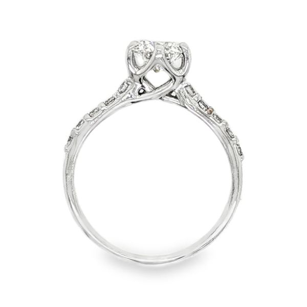18K Single Row Natural Round Diamond Engagement Ring 1.18 CTW Image 3 Koerbers Fine Jewelry Inc New Albany, IN