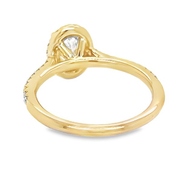 14K Halo Natural Oval Diamond Engagement Ring 0.95 CTW Image 3 Koerbers Fine Jewelry Inc New Albany, IN
