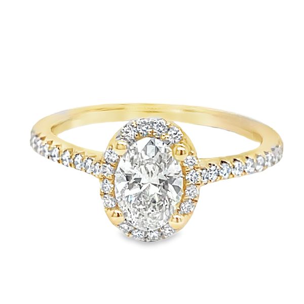 14K Halo Natural Oval Diamond Engagement Ring 0.95 CTW Koerbers Fine Jewelry Inc New Albany, IN